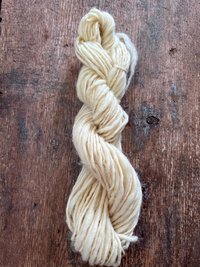 Buttery cream white handspun undyed yarn, 50 yards