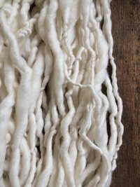 Cloud, bulky white merino handspun yarn, super soft and chunky