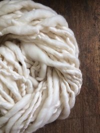 Cloud, bulky white merino handspun yarn, super soft and chunky
