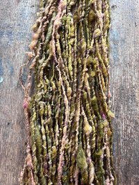 Hellebore, handspun nubbly squishy chunky handspun Southdown wool art yarn