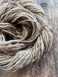 Caramel tan handspun Shetland wool yarn, 50 yards