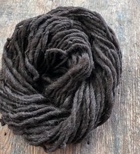 Dark brown Shetland handspun wool yarn, 50 yards