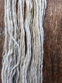 Lightest silver grey Shetland wool - 50 yards handspun yarn