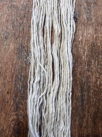 Lightest silver grey Shetland wool - 50 yards handspun yarn