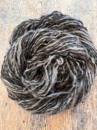 Two-tone brown Shetland handspun yarn, 50 yards