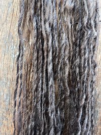 Two-tone brown Shetland handspun yarn, 50 yards