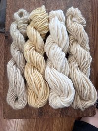 Shades of white handspun yarn set
