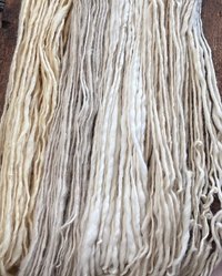 Shades of white handspun yarn set