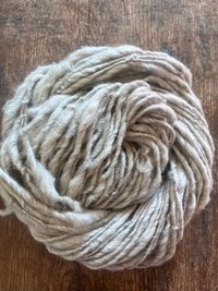 Softly silver 50/50 wool/cotton handspun bulky art yarn