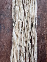 Buttery cream white handspun undyed yarn, 50 yards