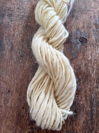 Buttery cream white handspun undyed yarn, 50 yards