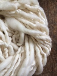 Cloud, bulky white merino handspun yarn, super soft and chunky