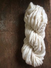 Cloud, bulky white merino handspun yarn, super soft and chunky