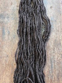 Dark brown Shetland handspun wool yarn, 50 yards