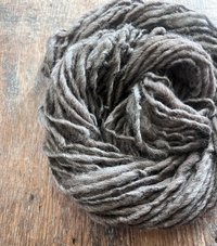 Mushroom grey/brown Shetland wool 50 yards handspun yarn