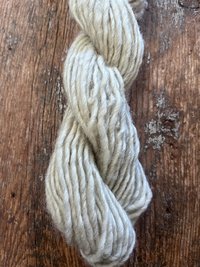 Lightest silver grey Shetland wool - 50 yards handspun yarn