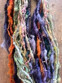 Hopeful - 60 yard scrappy rainbow art yarn skein