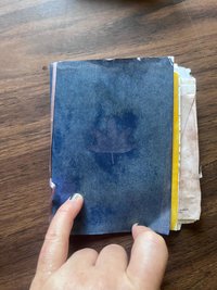 Mini art journal, squashed faeries ecoprint cute mini junk journal