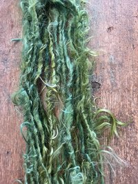 O Tanenbaum - silky wispy green mohair art yarn, 20 yards