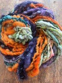 Hopeful - 60 yard scrappy rainbow art yarn skein
