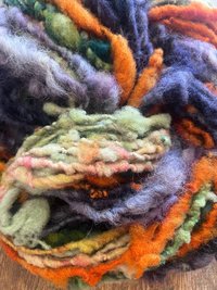 Hopeful - 60 yard scrappy rainbow art yarn skein