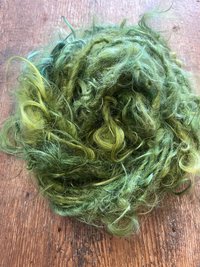 O Tanenbaum - silky wispy green mohair art yarn, 20 yards