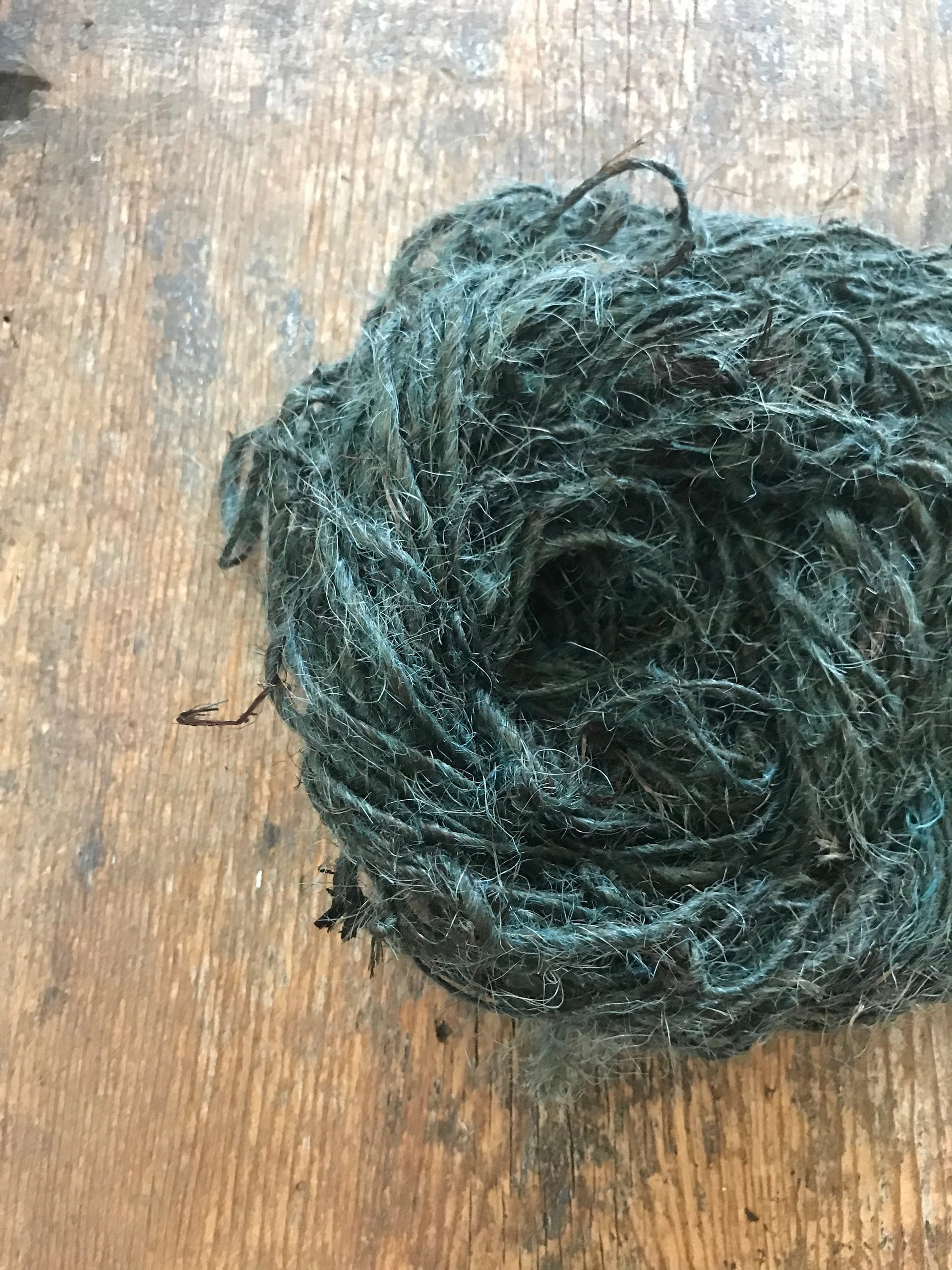 Jute, dyed teal, 50 yards