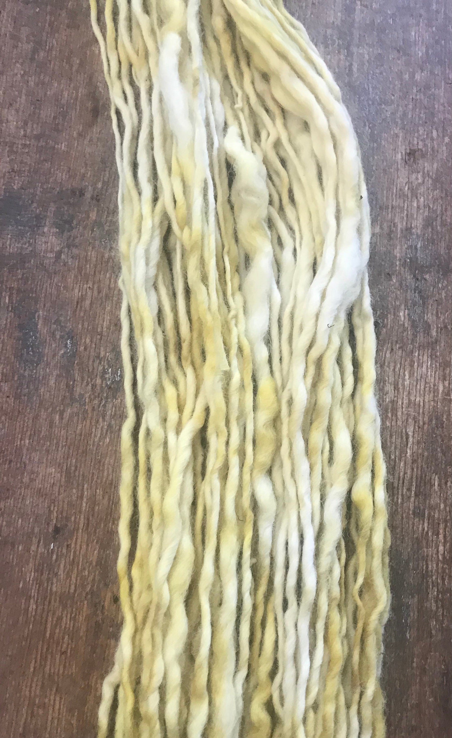 Black walnut leaf naturally bundle dyed handspun yarn, 50 yards