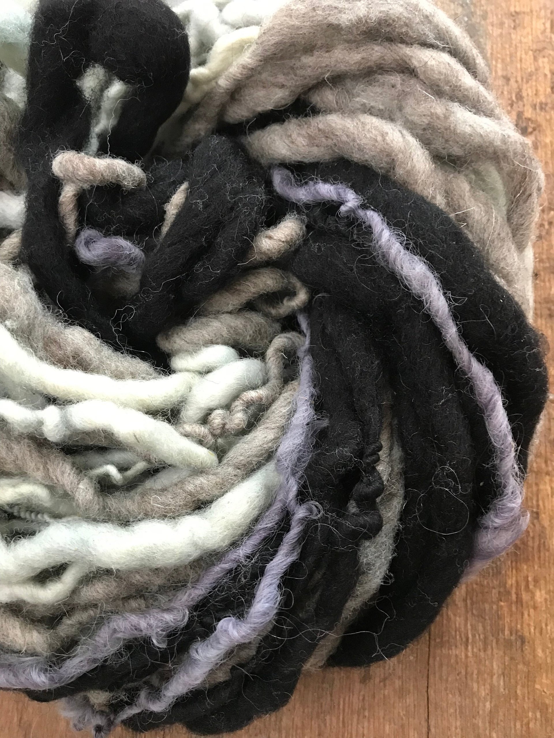 Violet Fog, scrappy skein, 40 yards