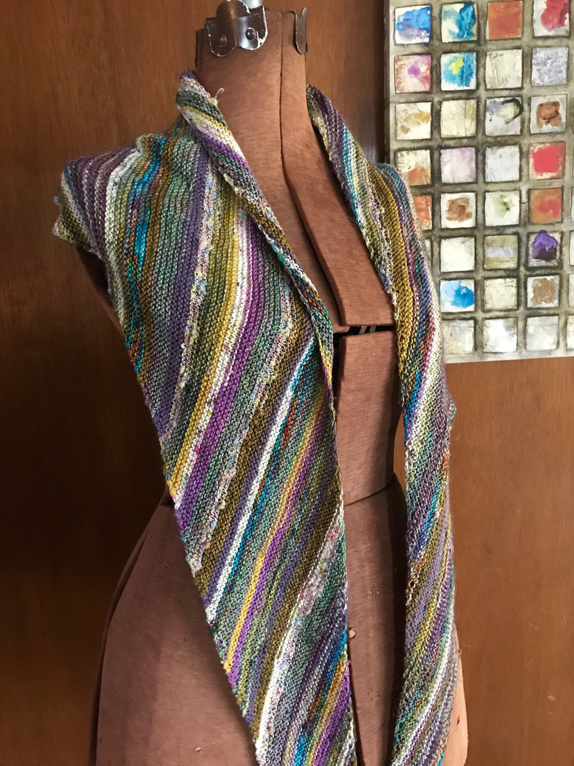 Jabberwocky - handknit scarf / wrap