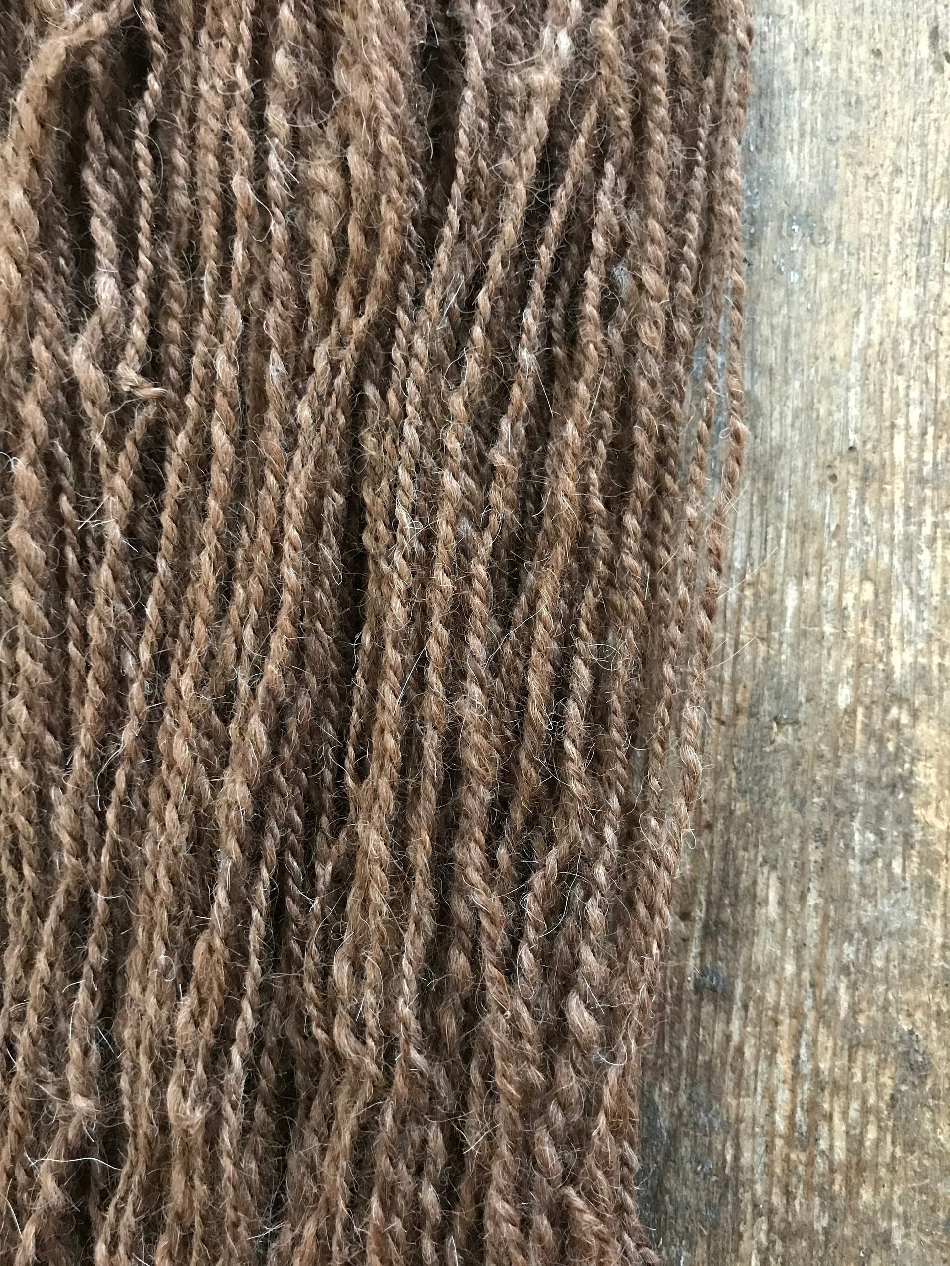 Alpaca/CVM wool 2 ply handspun yarn