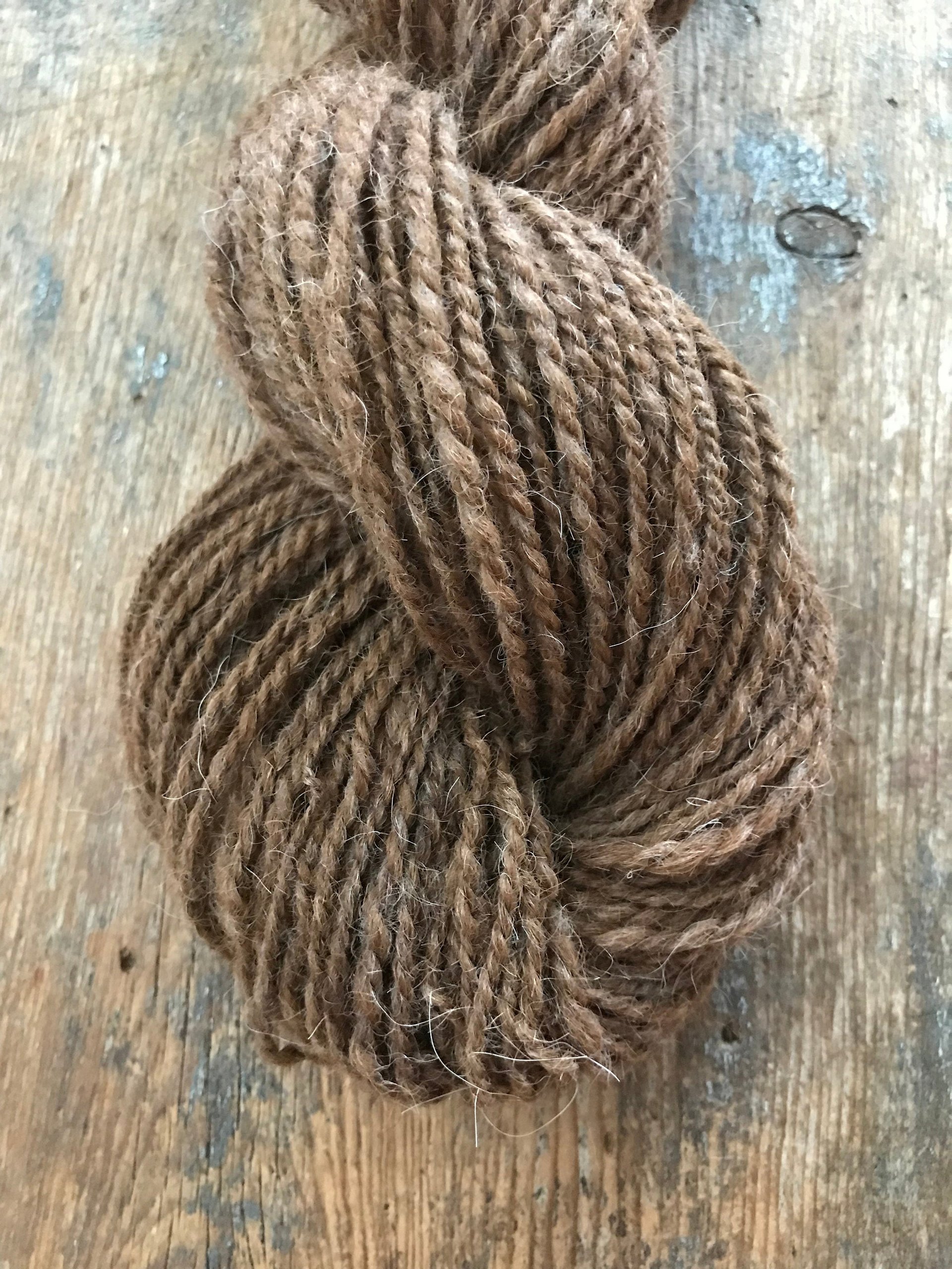 Alpaca/CVM wool 2 ply handspun yarn