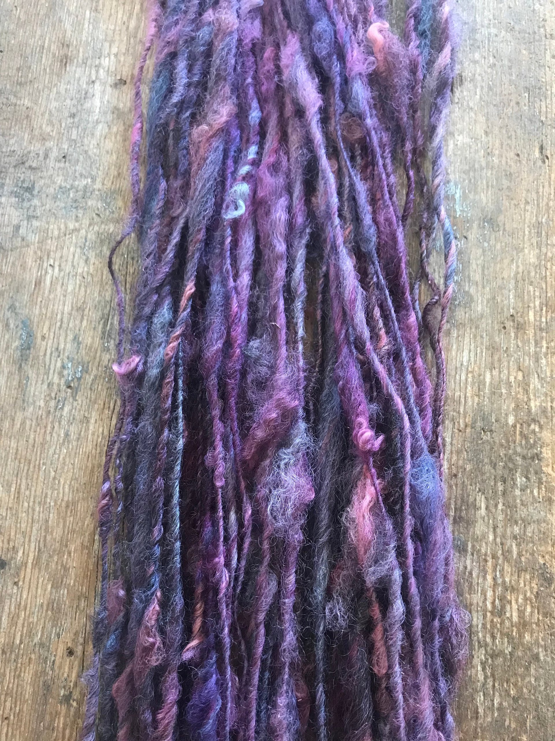 Desert Sunset bfl wool locks yarn, 50 yards