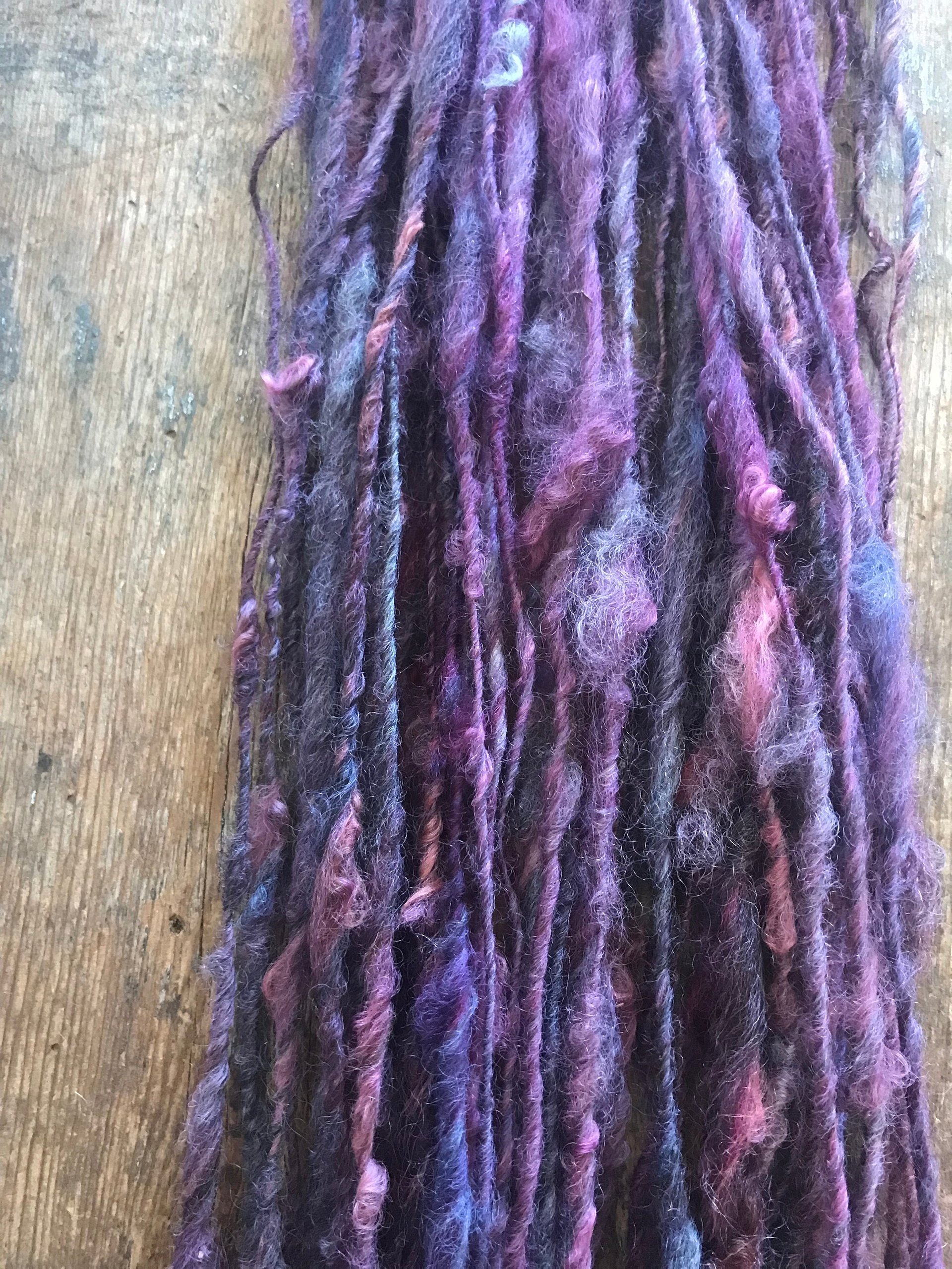 Desert Sunset bfl wool locks yarn, 50 yards