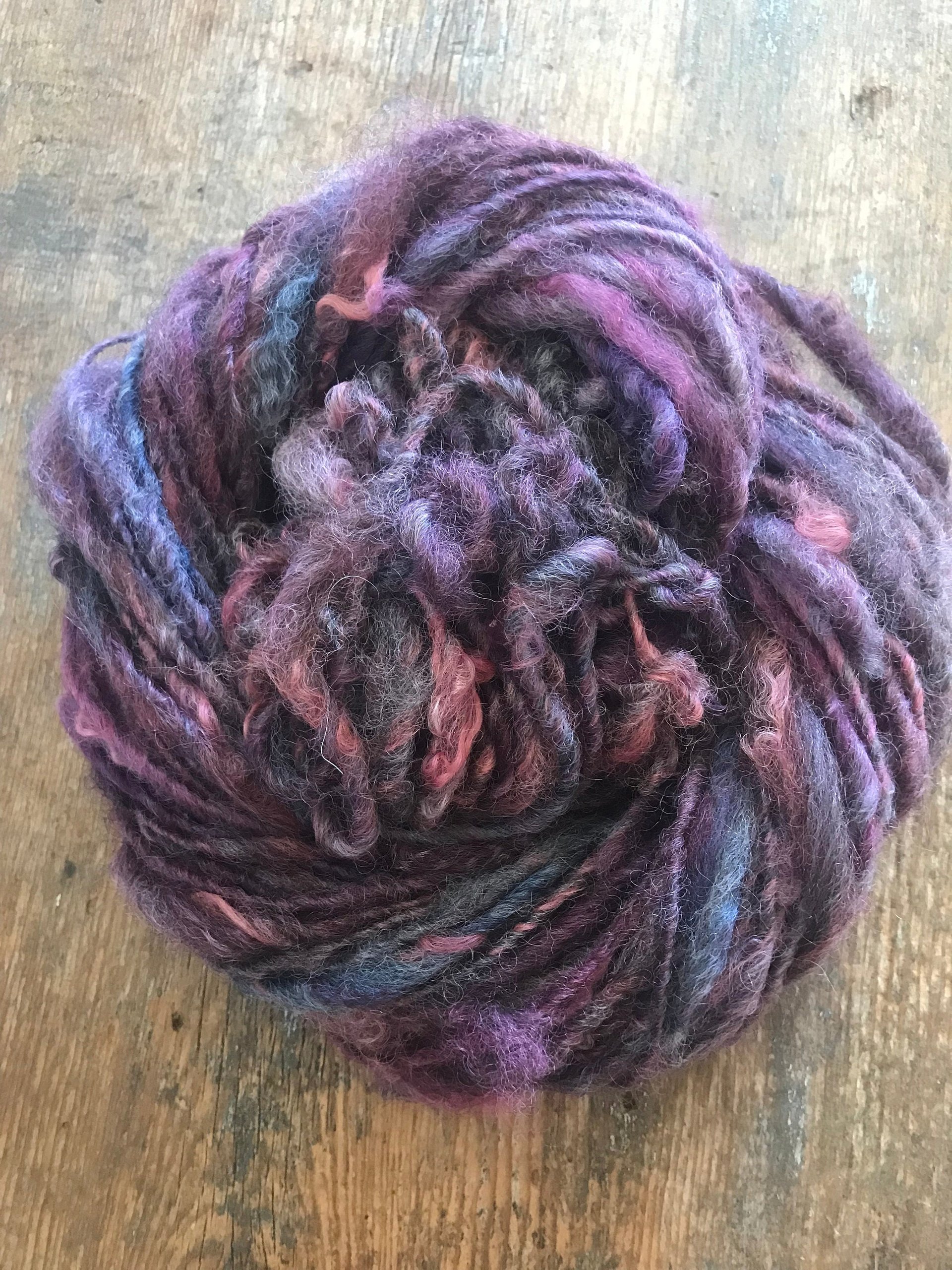 Desert Sunset bfl wool locks yarn, 50 yards