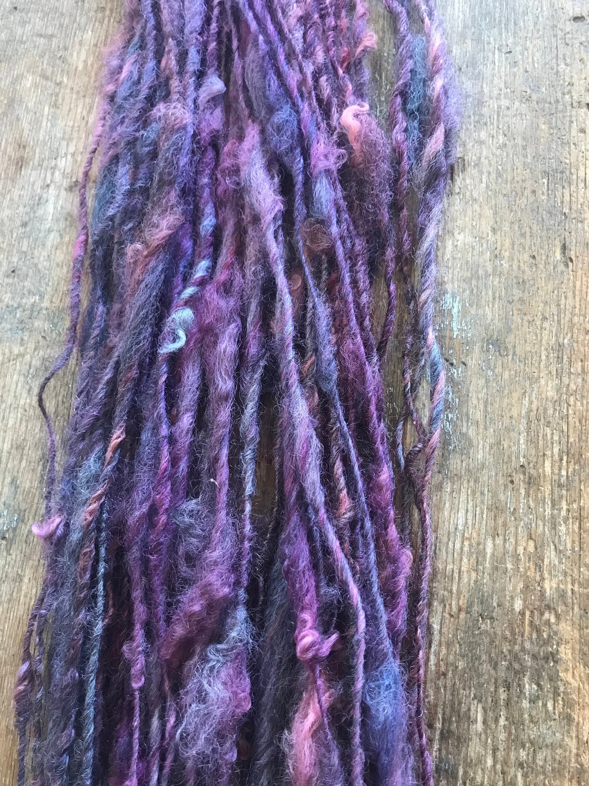 Desert Sunset bfl wool locks yarn, 50 yards