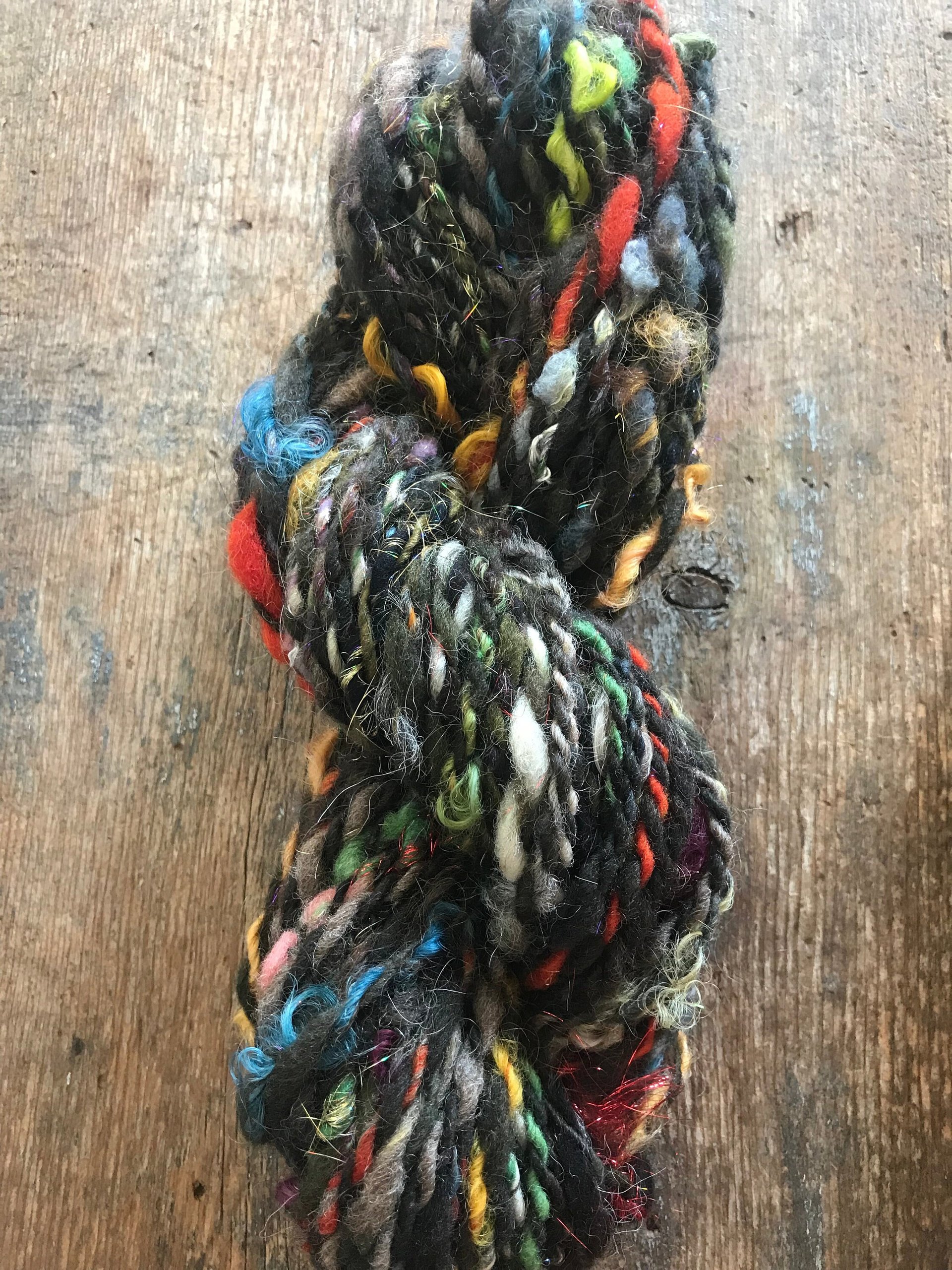 Controlled Chaos, lichens edition: 50 yards bulky art yarn