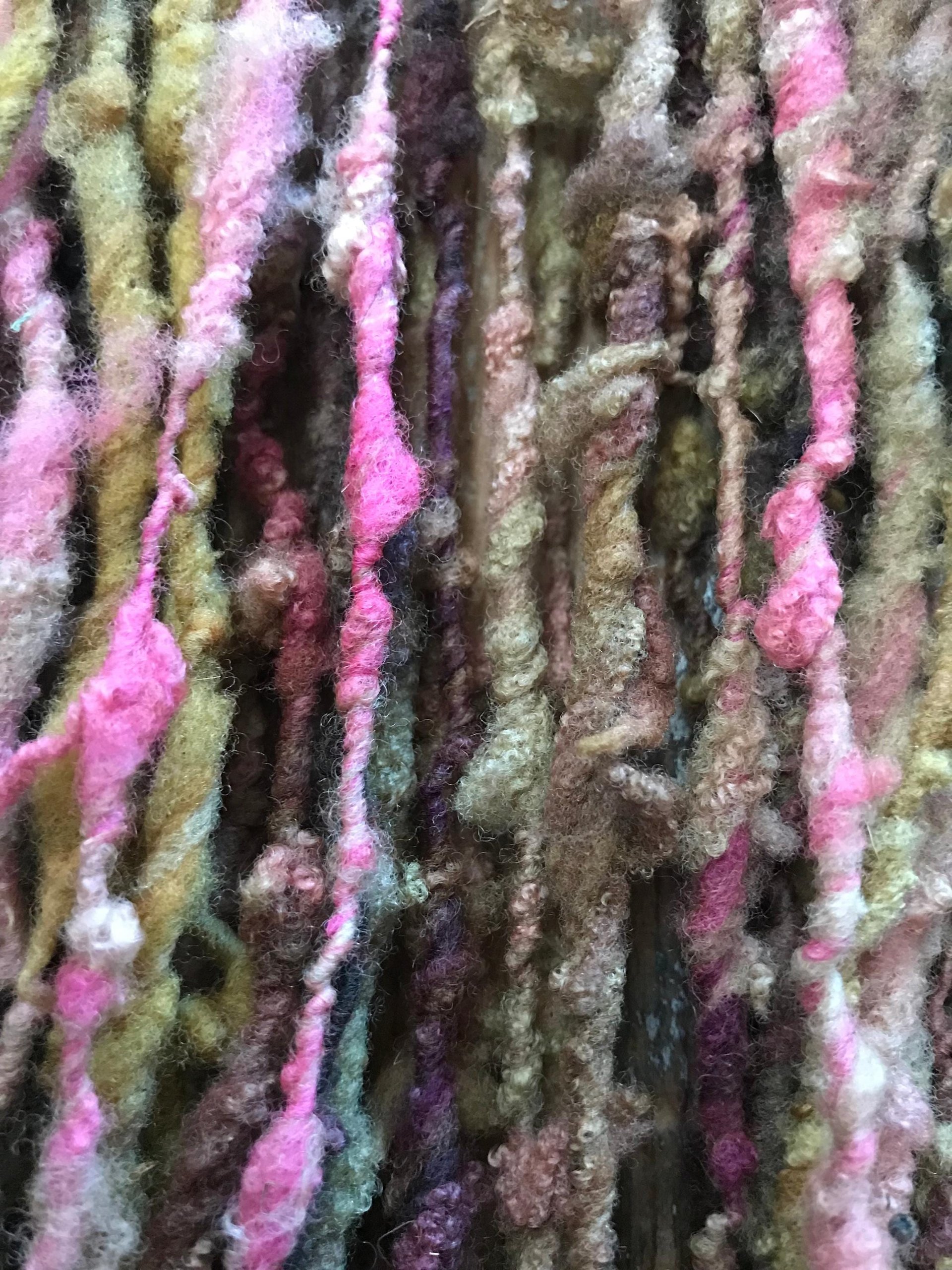 Shilly-shally - 20 yards nubbly handspun southdown wool art yarn