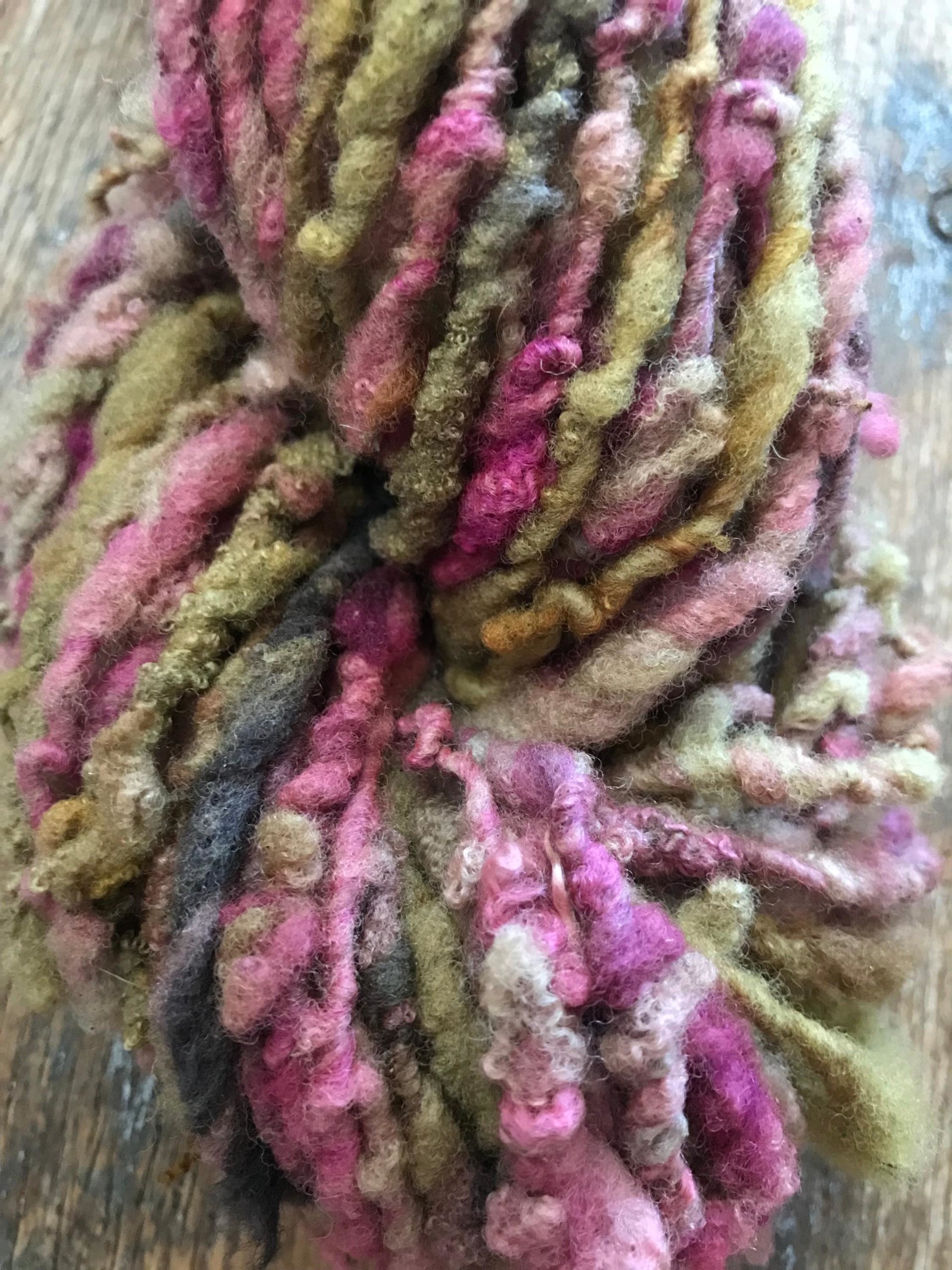 Shilly-shally - 50 yards nubbly handspun southdown wool art yarn