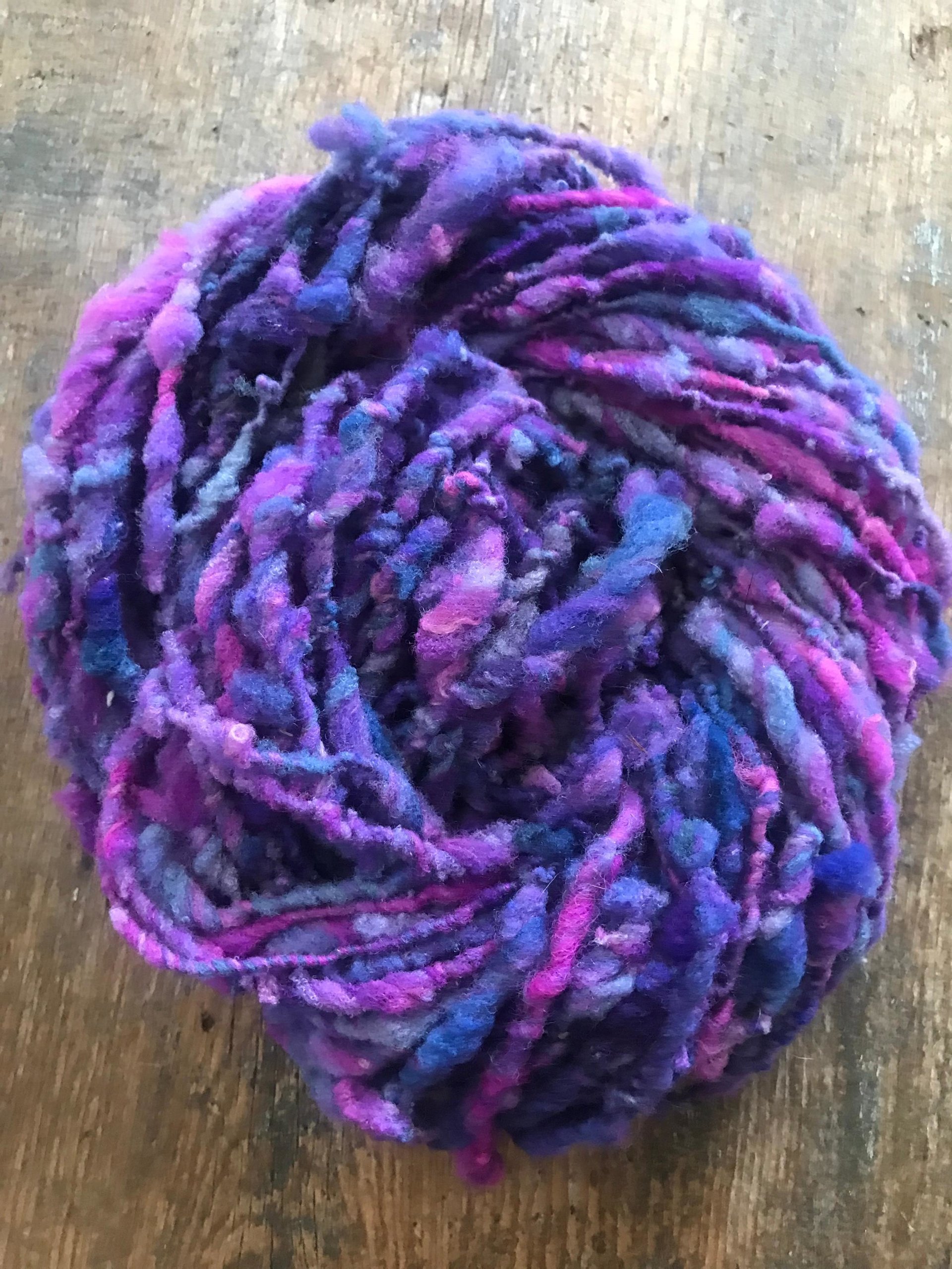 Gobsmacked - 20 yards nubbly handspun southdown wool art yarn