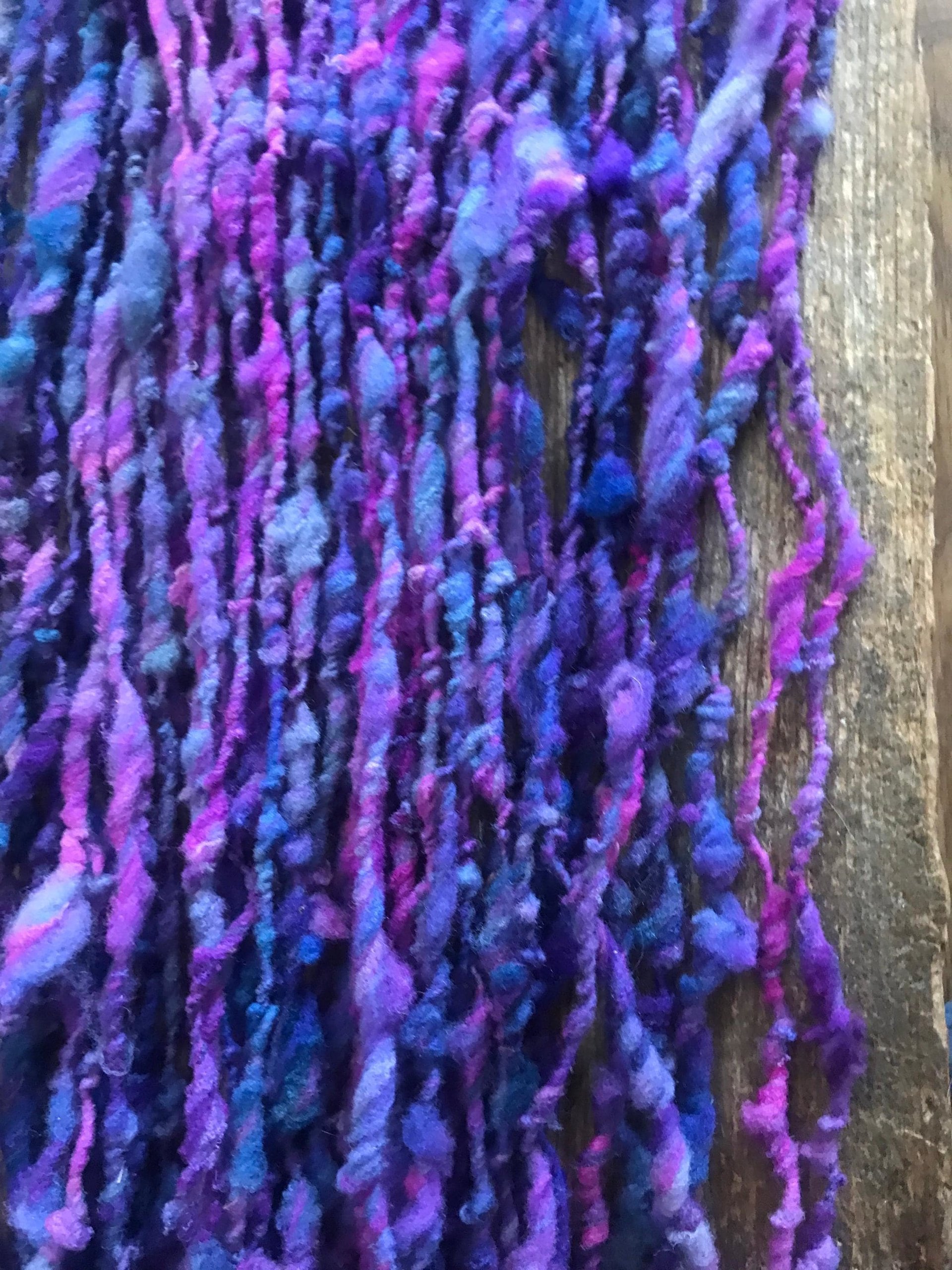 Gobsmacked - 20 yards nubbly handspun southdown wool art yarn