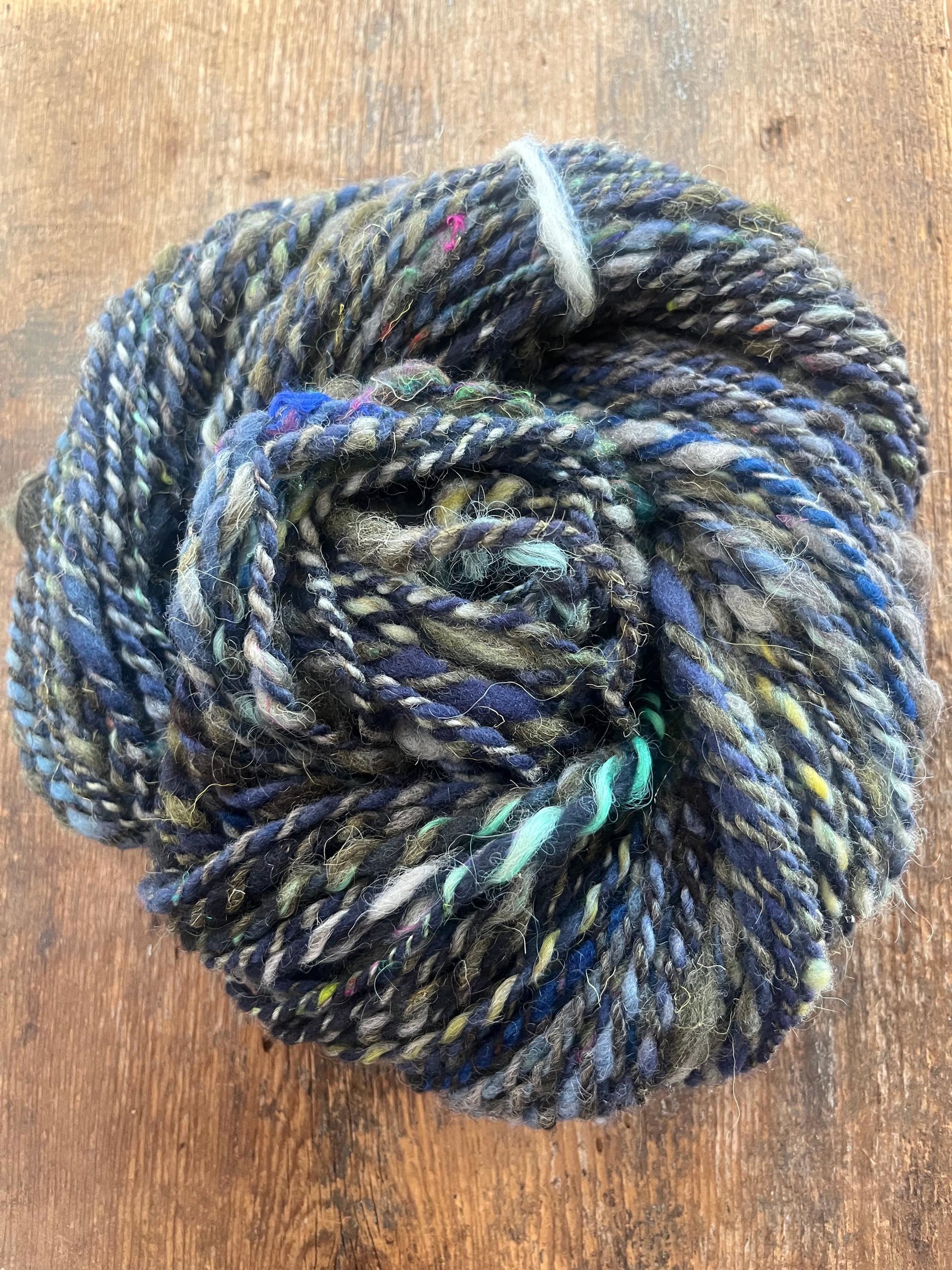 Smoked indigo - 57 yards bulky art yarn