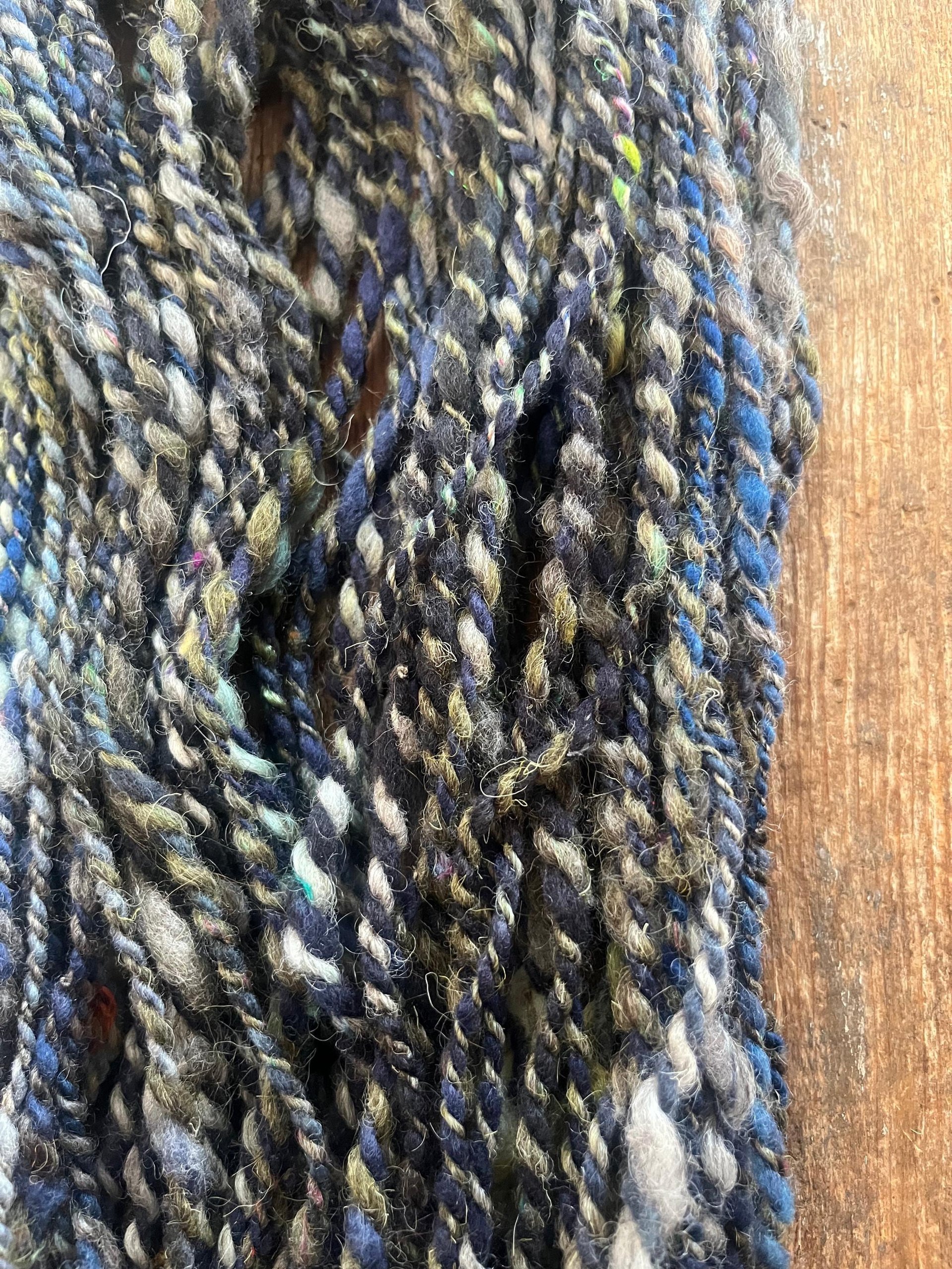 Smoked indigo - 57 yards bulky art yarn
