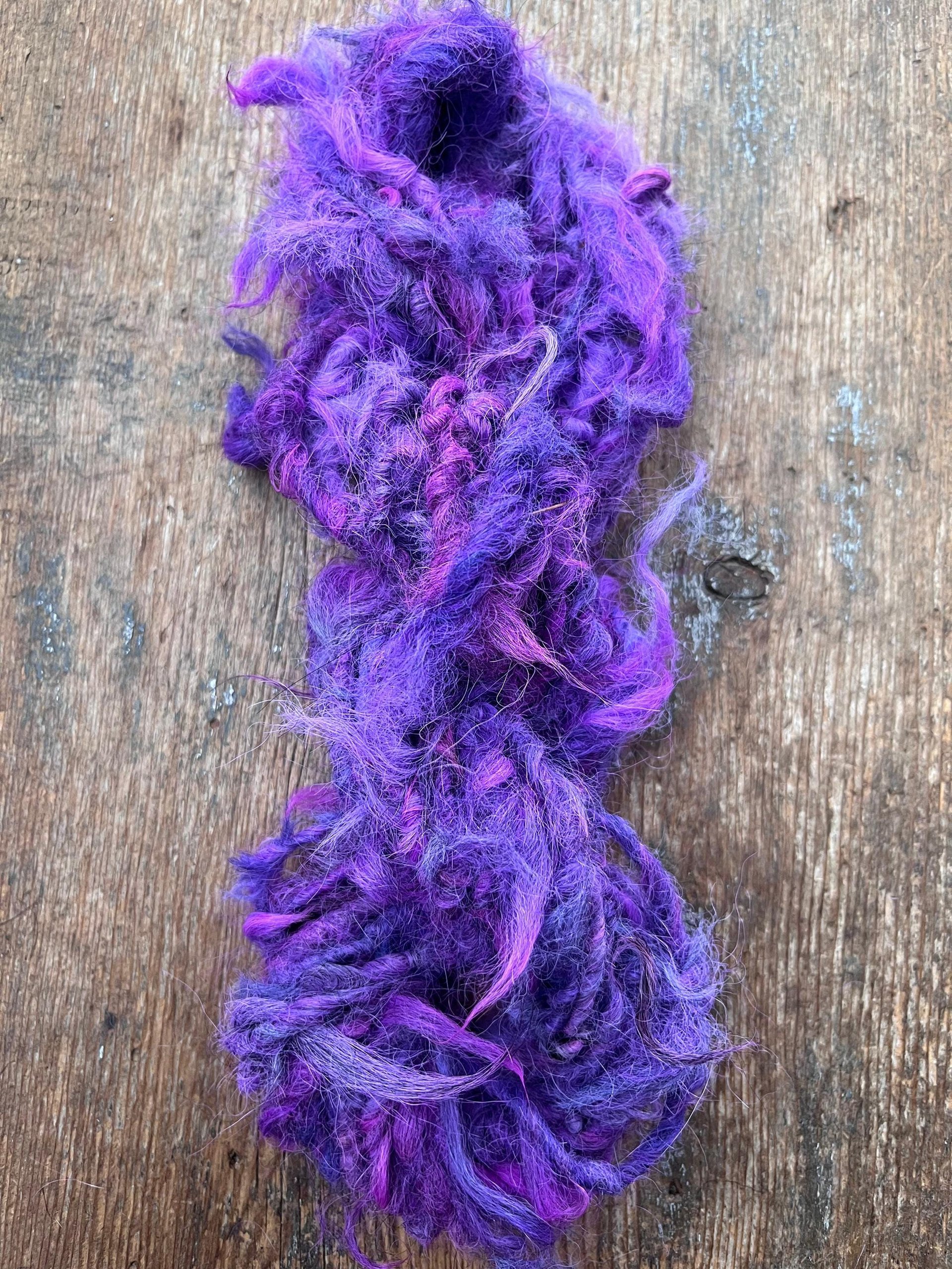 Willy Wonka - 20 yards purple alpaca art yarn