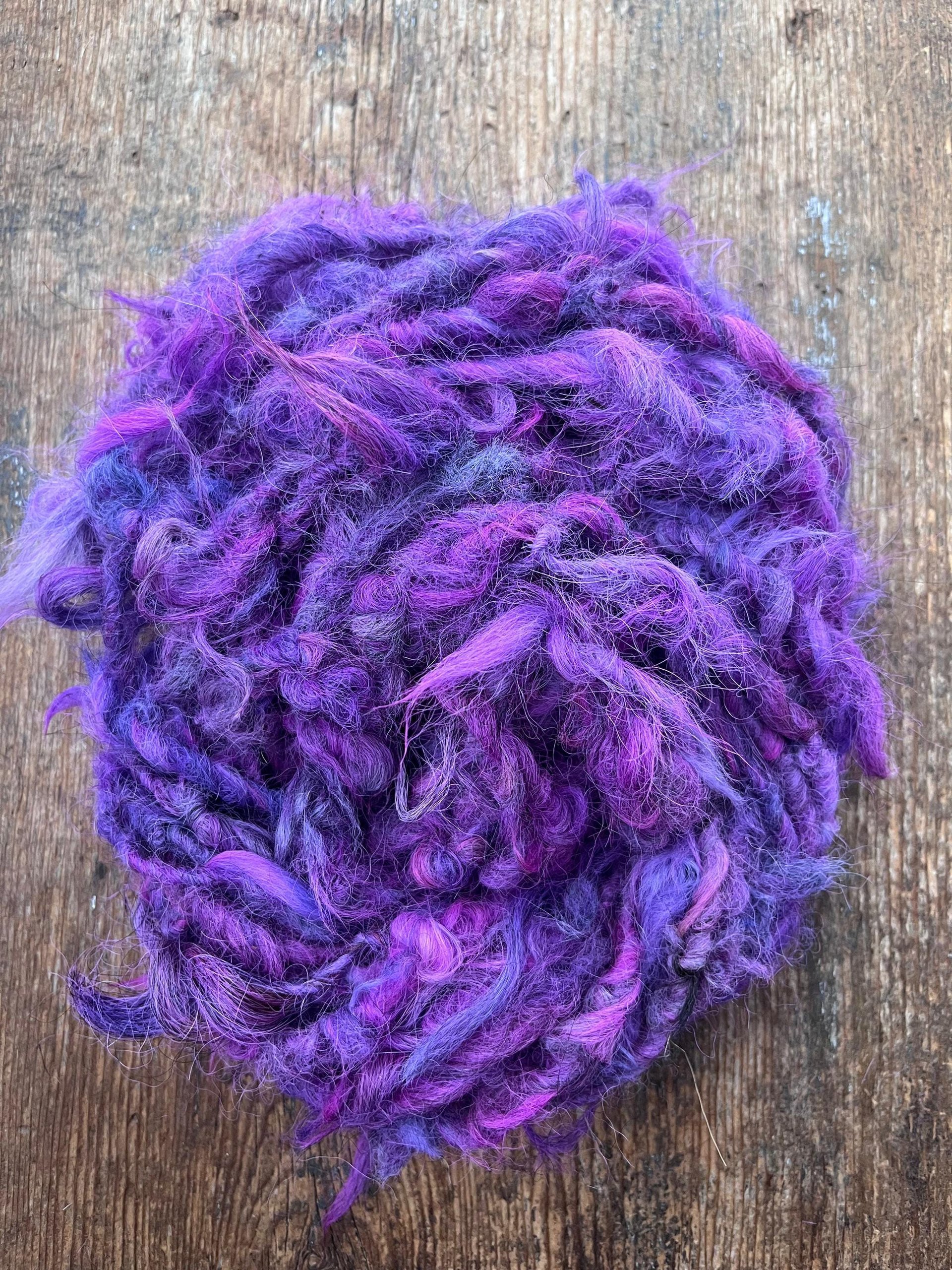 Willy Wonka - 20 yards purple alpaca art yarn