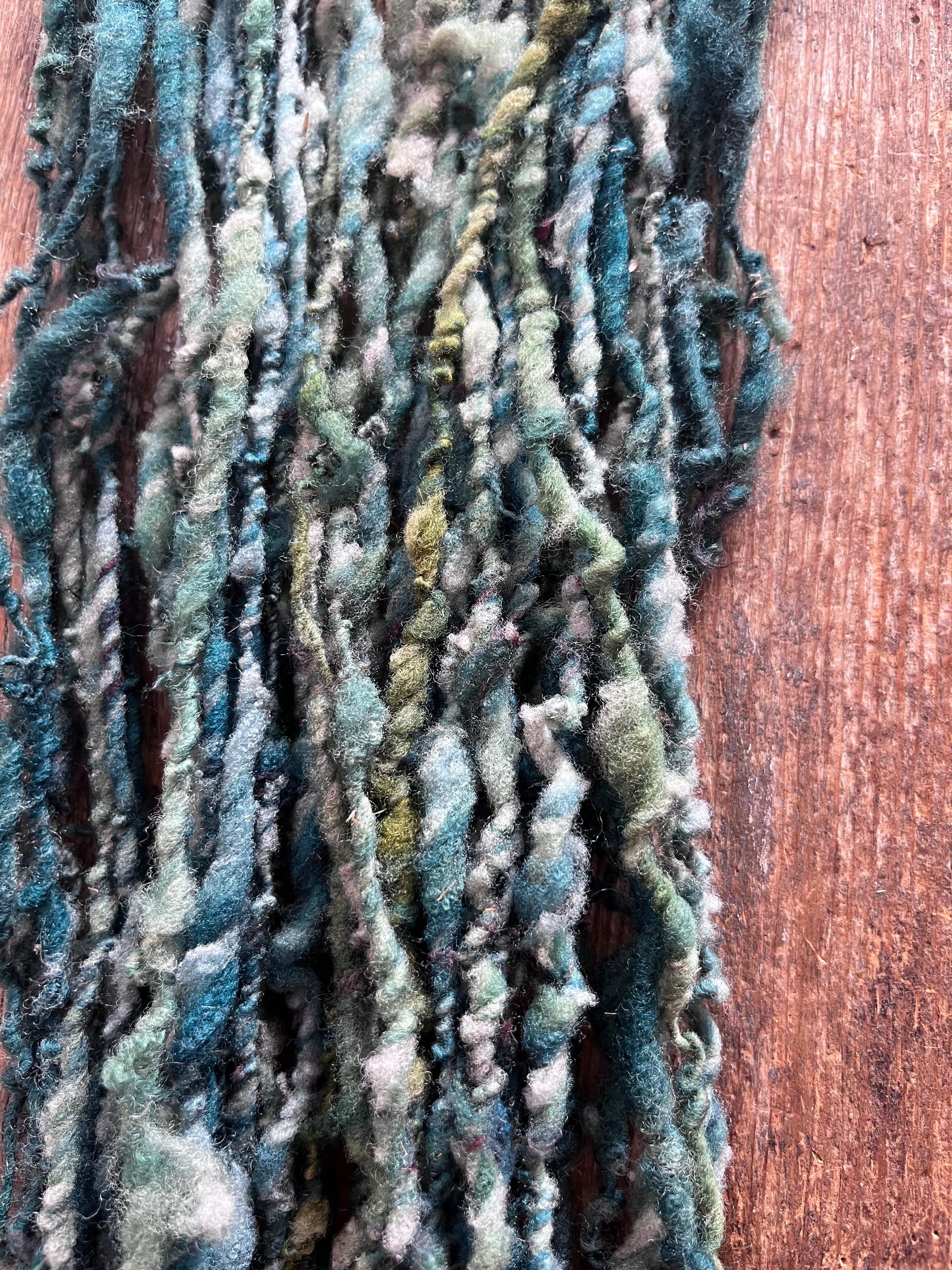 Patience nubbly handspun southdown wool art yarn