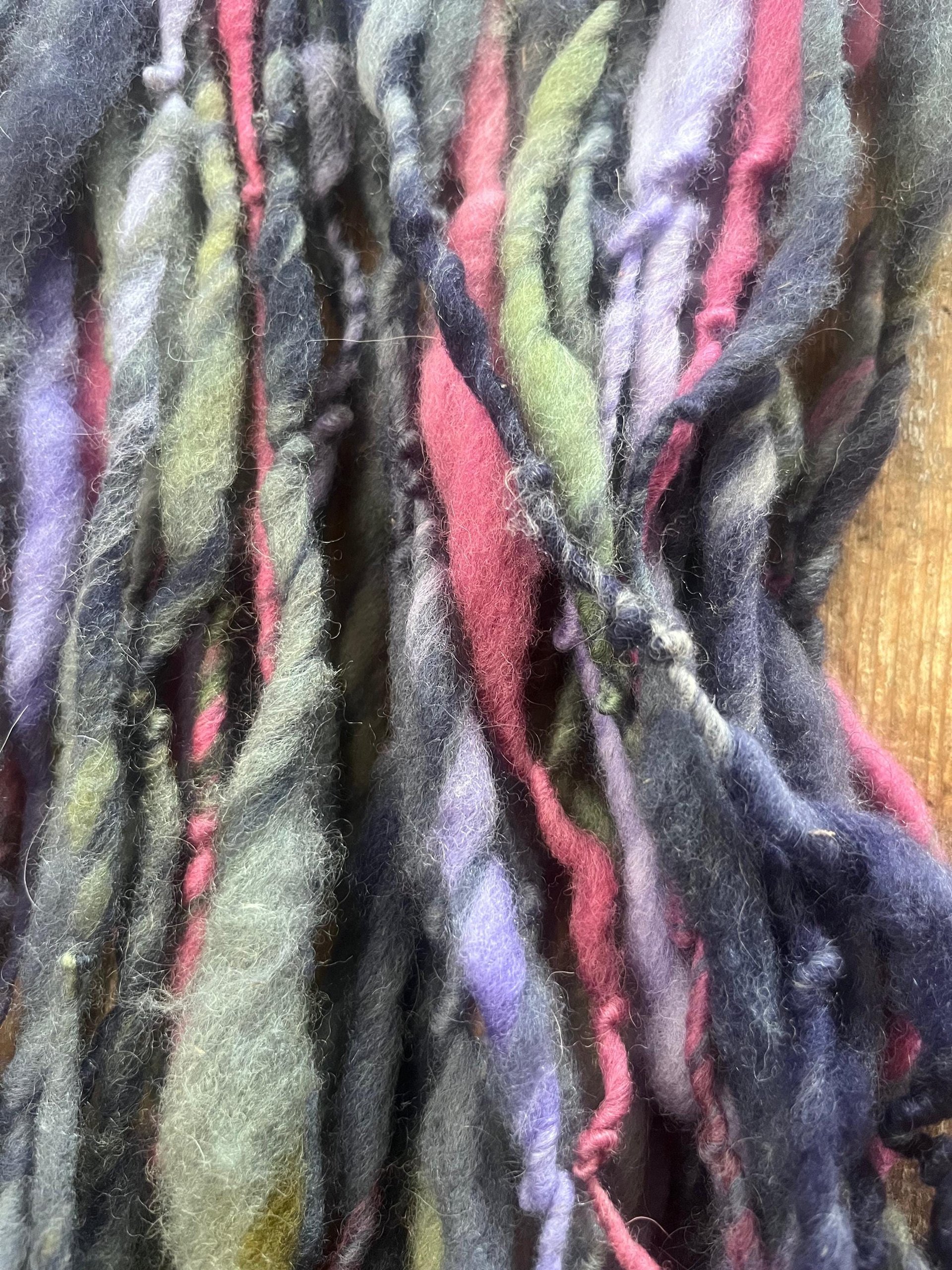 Superb - 50 yards blurple pink chunky squishy art yarn