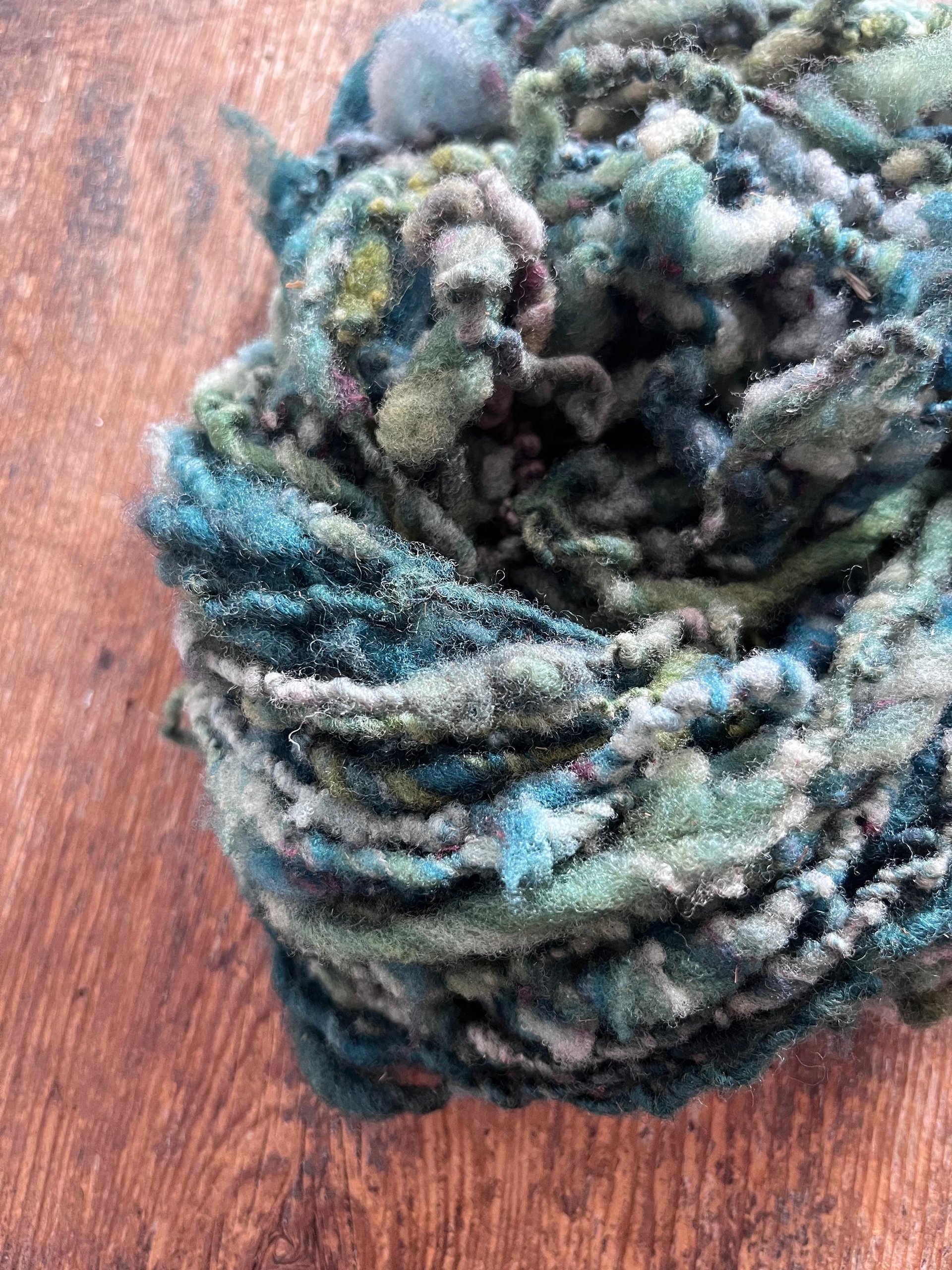 Patience nubbly handspun southdown wool art yarn
