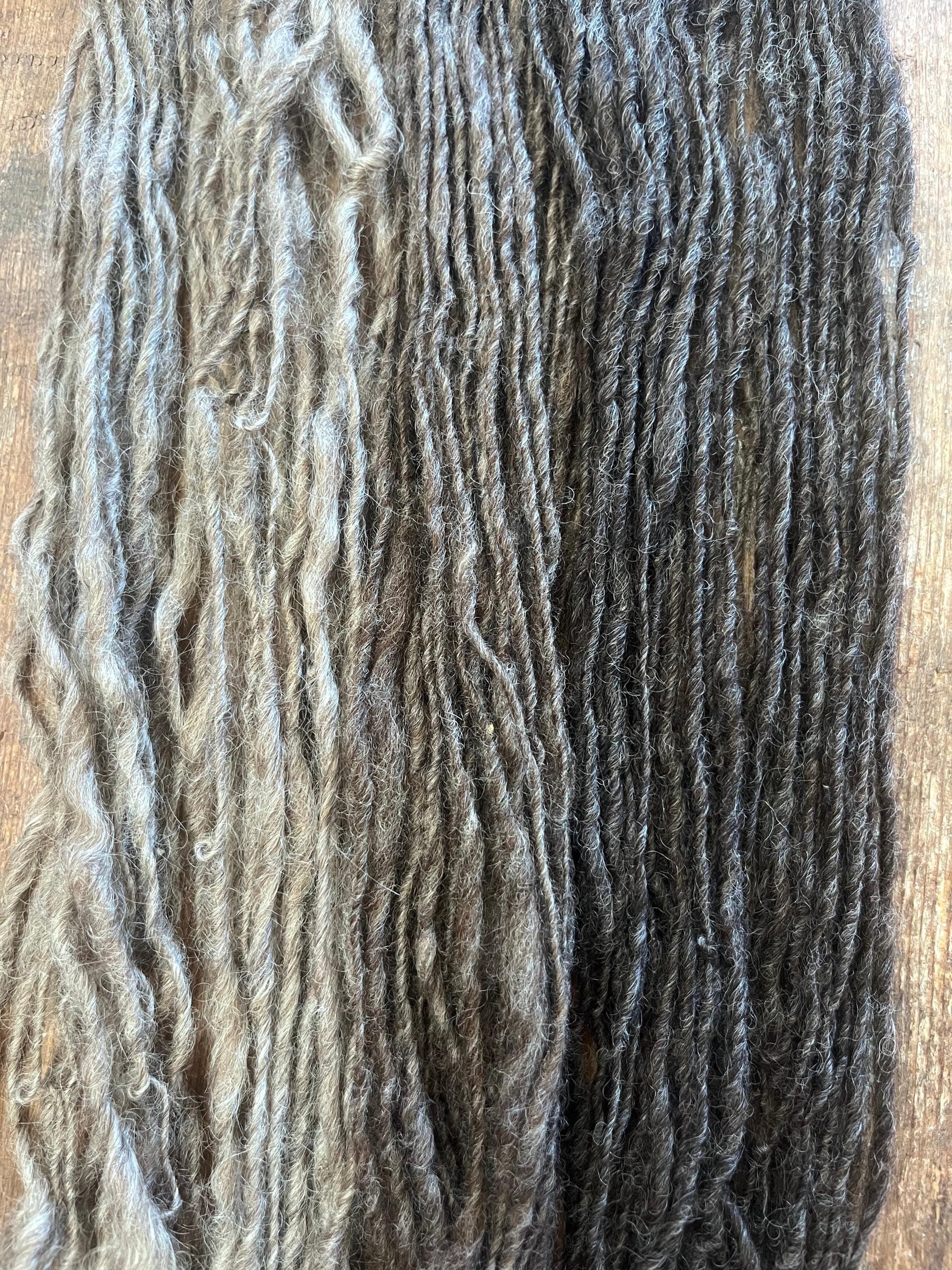 Naturally colored ombré wool yarn set, 150 yards light bulky weight handspun