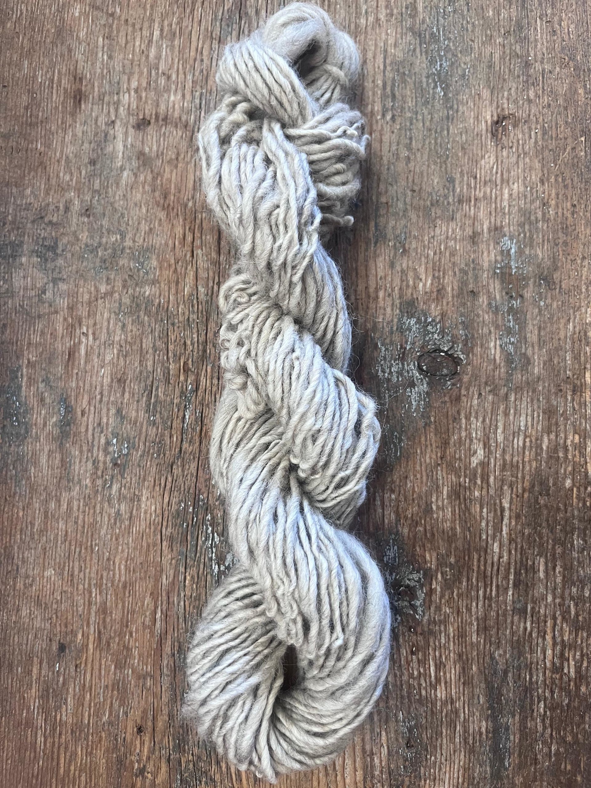 Beige handspun Shetland wool, 50 yards
